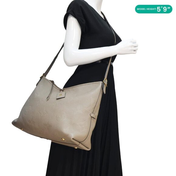 Louis Vuitton  Carryall MM Empreinte Leather Shoulder Bag Beige - Picture 2 of 14